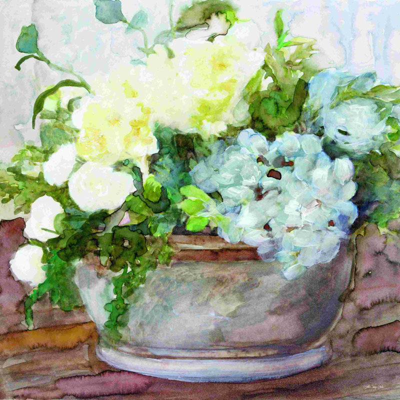 Country Country Of Blooms II 2884023, H 30 po x l 30 po, Oui, Cadre photo noyer