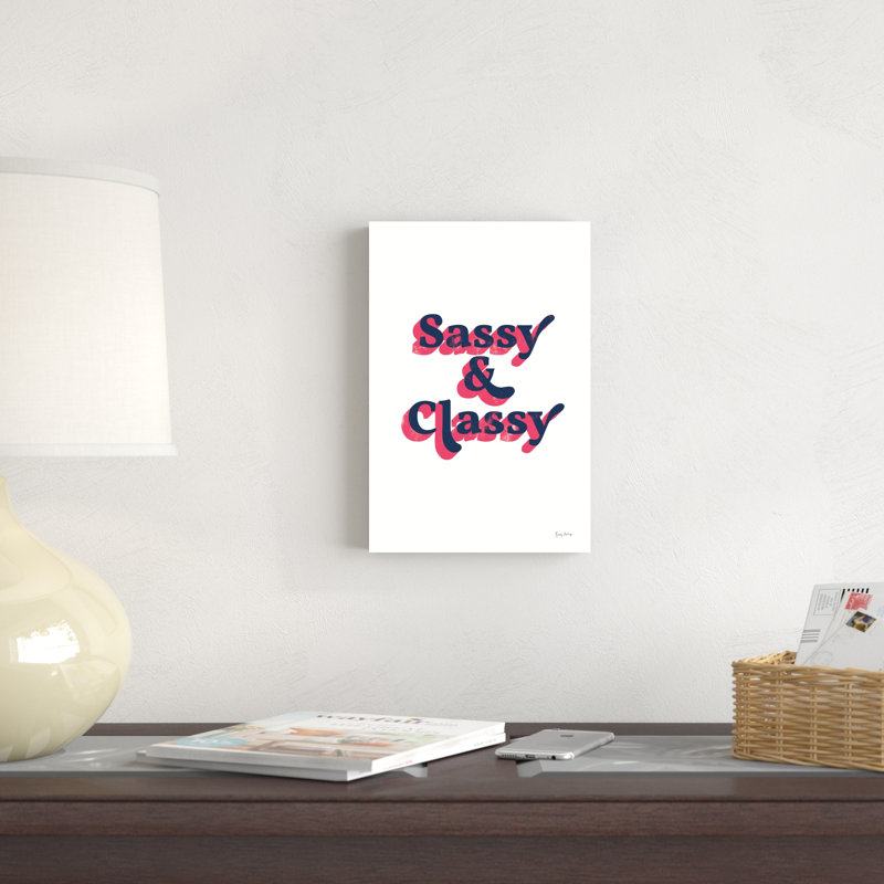 «Rainbow Sassy and Classy Bold» par Becky Thorns - art textuel sur toile tendue, H 12 po x l 8 po