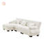 Canapé modulaire de luxe, canapé surdimensionné en forme de L pour salon, canapé à assise profonde avec repose-pieds convertible, chenille