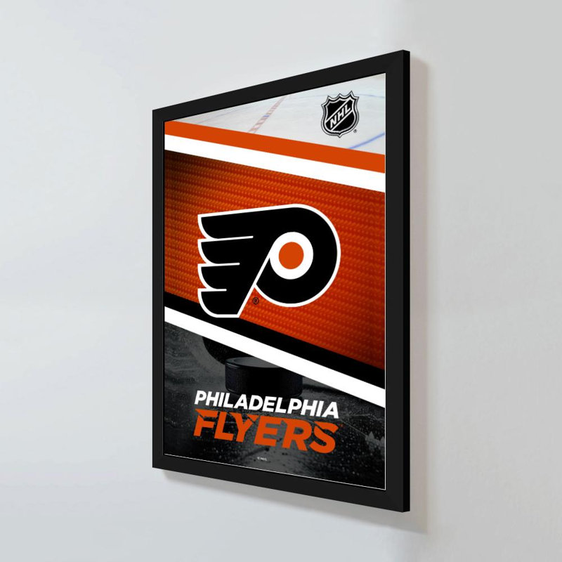 «Philadelphia Flyers NHL», art mural, H 36 po x l 24 po, Acrylique encadré, Noir
