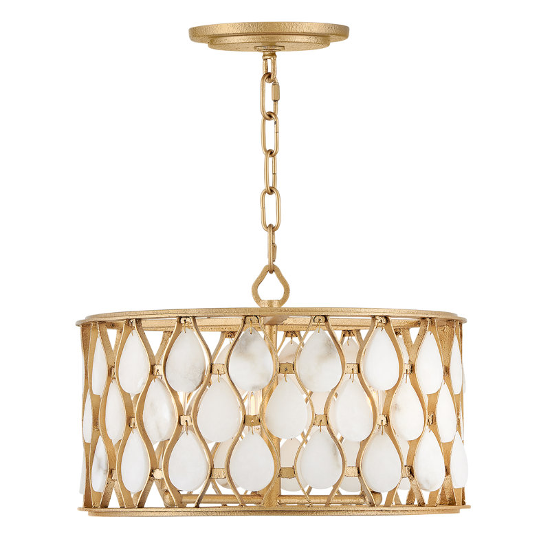 ESTIE Flush Mount, 8" H x 16" W x 16" D, 3