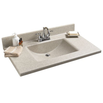 31'' Stone Single Bathroom Vanity Top with Sink