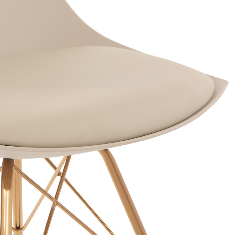 Chaise d'appoint Chunyi, Crème / doré