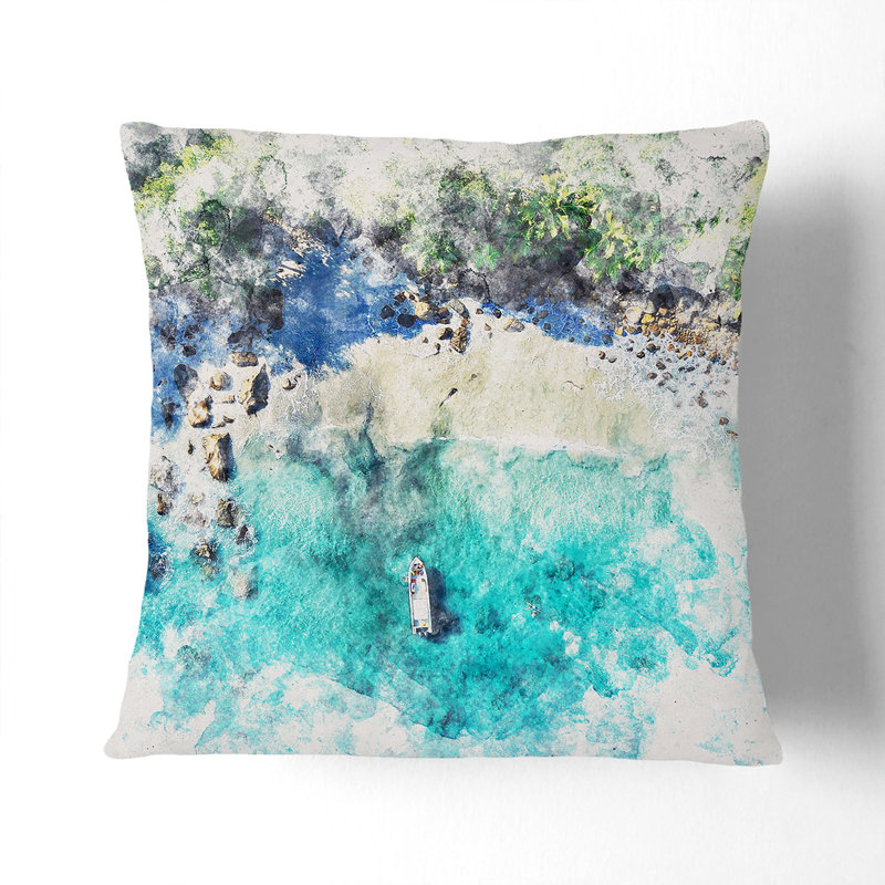 Square Throw Cushion, Black, 55cm H x 55cm W x 20cm D