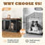 70.9” Large Dog Crate Furniture with Divider, Heavy-Duty Wooden Kennel Cage, TV Stand End Table for 1 Large or 2 Medium Dogs-413752245