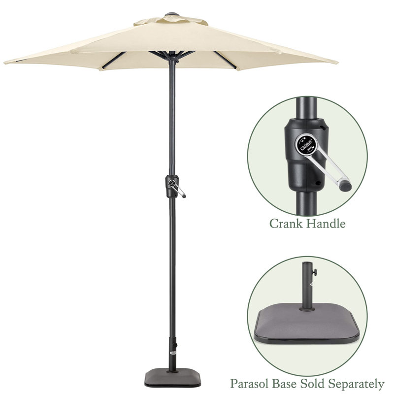 Atri 240cm Market Parasol, Light Cream