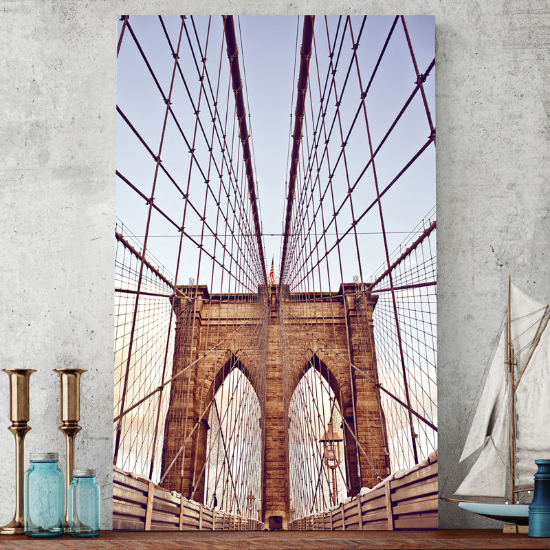 « brooklyn bridge ii », reproduction de photo sur toile enroulée, H 30 po x l 18 po x P 1 po
