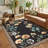 Scalloped Rug Machine Washable Floral Living Room Rugs Non Slip Bedroom Carpet for Nursery Dining Room Dorm Office-60734417-60734430