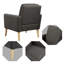 Black and brown flat armchair with armrests-1604487553