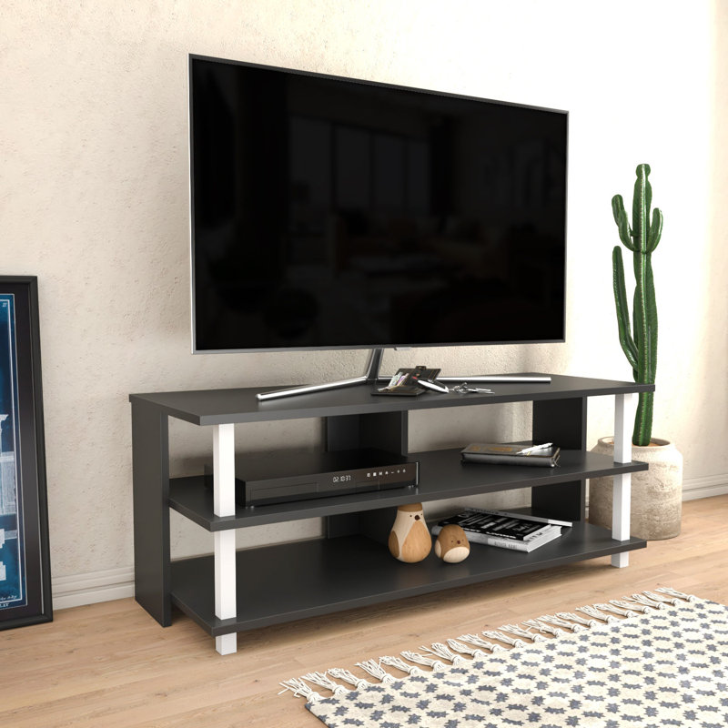 Aleysa TV Stand for TVs up to 50", White/Anthracite