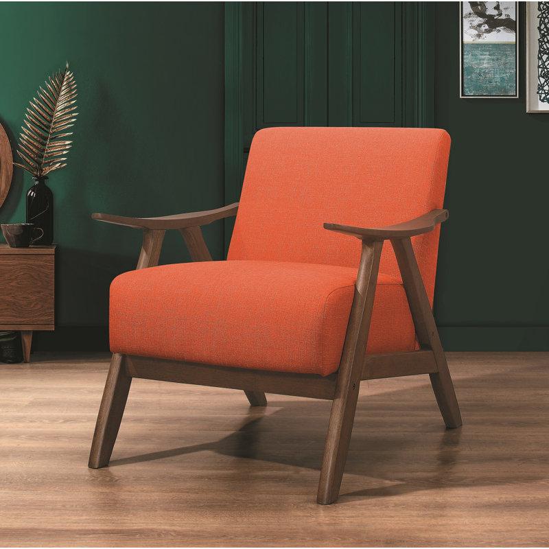 Hofstetter Upholstered Armchair, Orange Linen