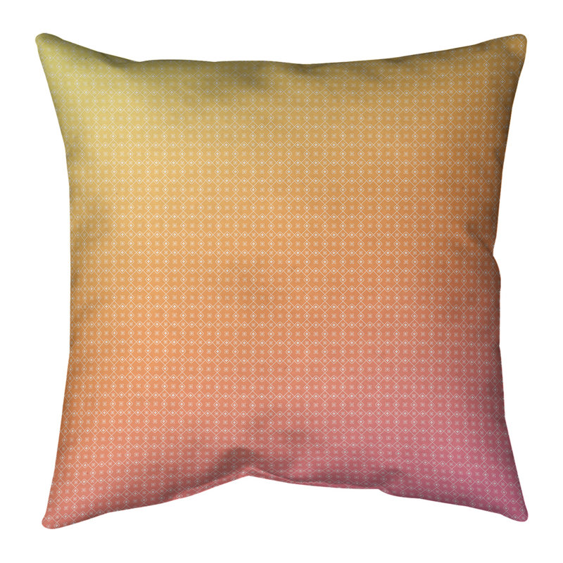 Housse de coussin Katelyn Elizabeth, 14 po x 14 po, Polyester / Bourre en polyester, Coucher de soleil