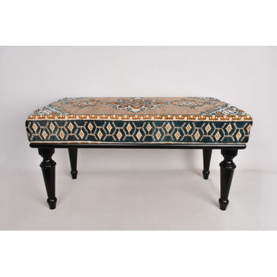 Ottoman Bench, Upholstered Bench, Turkish Rug Bench, Kilim Bench, Home Decor Bench, Handmade Bench, Brown Bench, Medallion Bench, Desk Bench