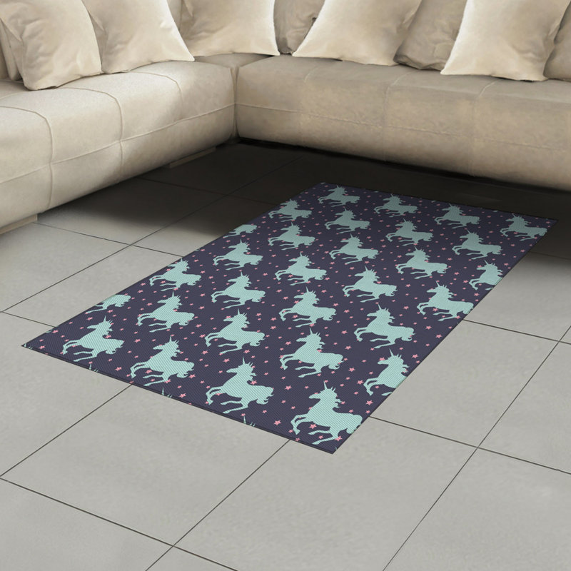 Cartoon High Density Long Fiber Poly Threads Decorative Area Rug Carpet, Rectangle 4' x 5'8"