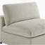 Chaise sans accoudoirs confortable et élégante avec pieds amovibles et coussins moelleux pour un espace de vie relaxant