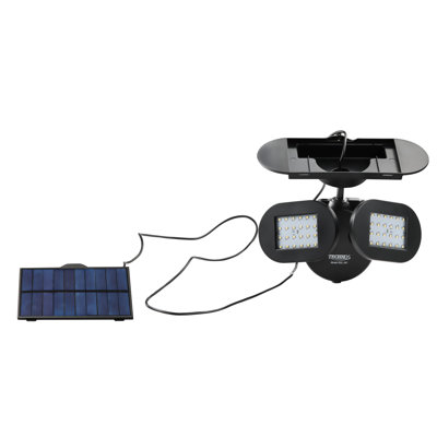 2 - Head LED Solar Powered Dusk to Dawn Outdoor Security Flood Light with Motion Sensor