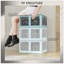 Bacs de rangement empilables avec couvercles, roues et pliables-41116077