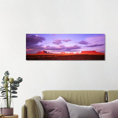 Monument Valley, Arizona, USA 1 Piece Wrapped Canvas Panoramic Wall Art