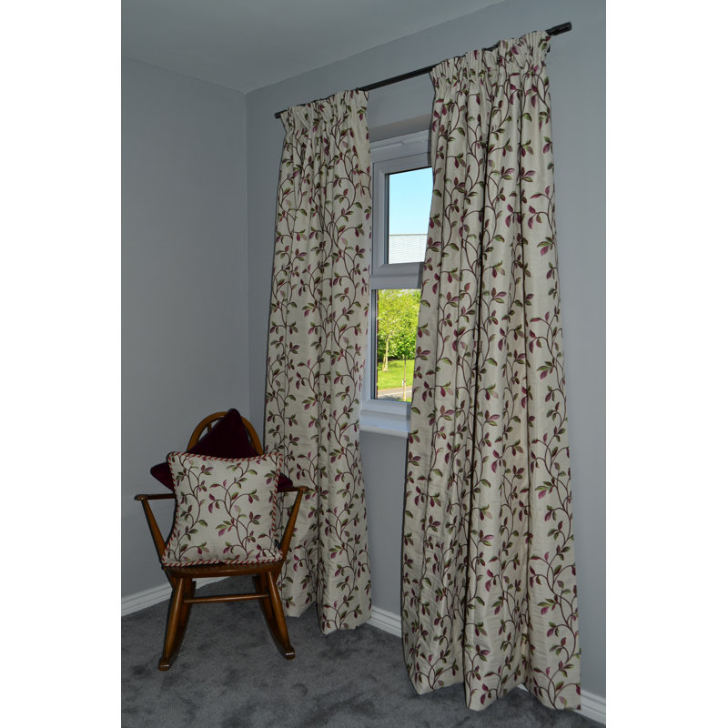 Choate Room Darkening Curtain Pair, Width 167 x Drop 228cm, Cherry Red
