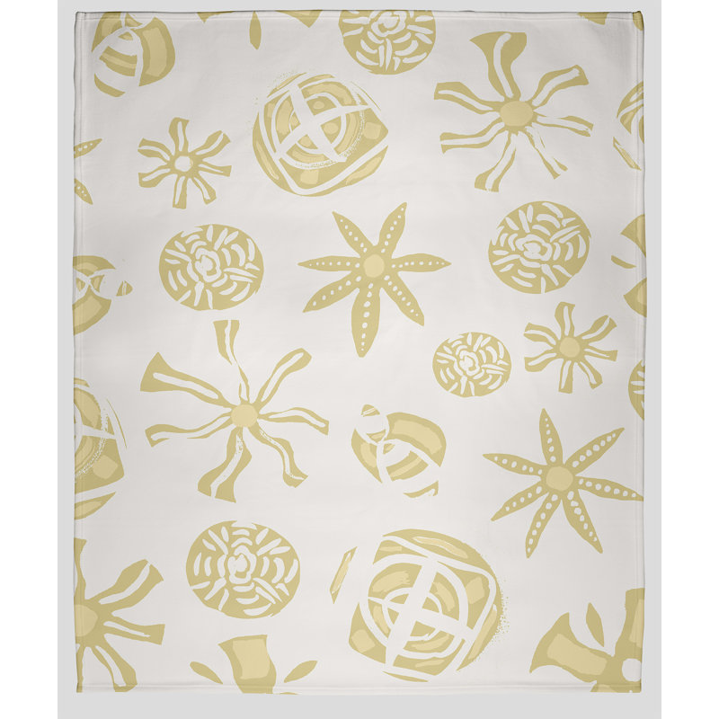 Safari Fleece Throw Blanket, 60" W x 80" L, Yellow, 1.95