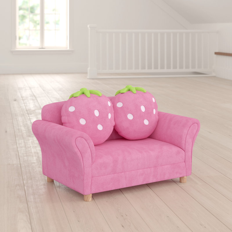 Kennon Kids 9'' Club Chair and Ottoman, Pink