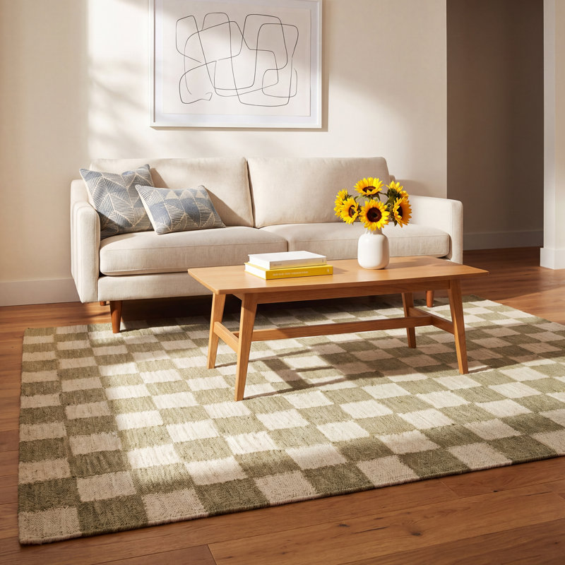 Wright Handmade Rug, Rectangle 5' x 7'6"