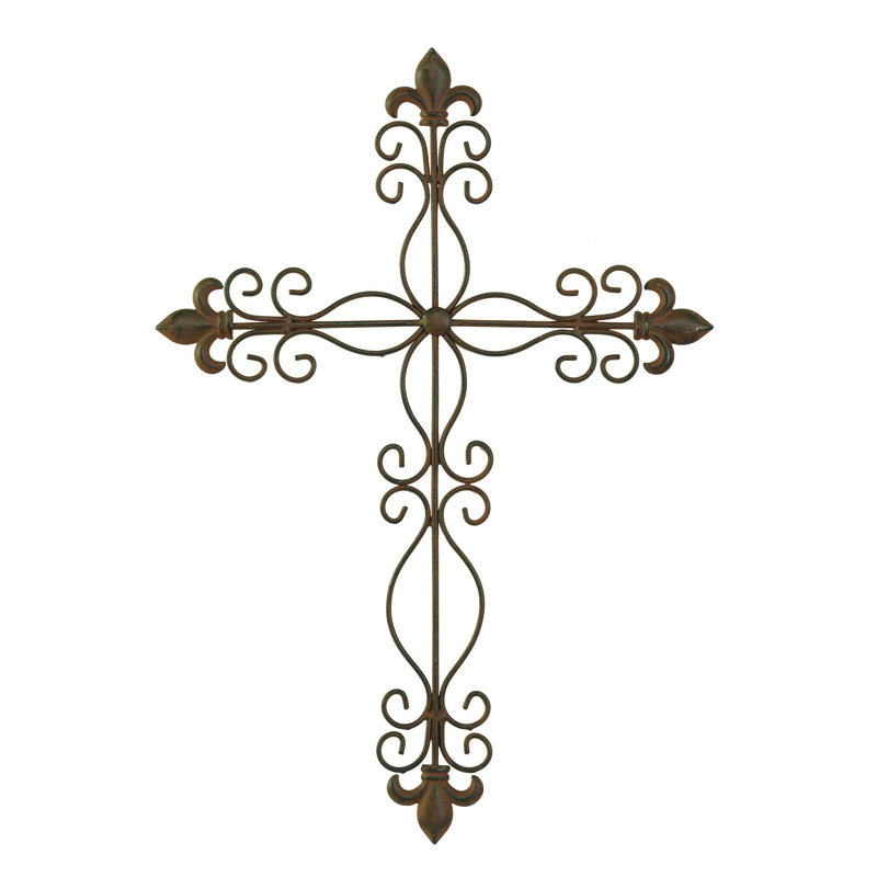 Décoration murale croix fleur de lys