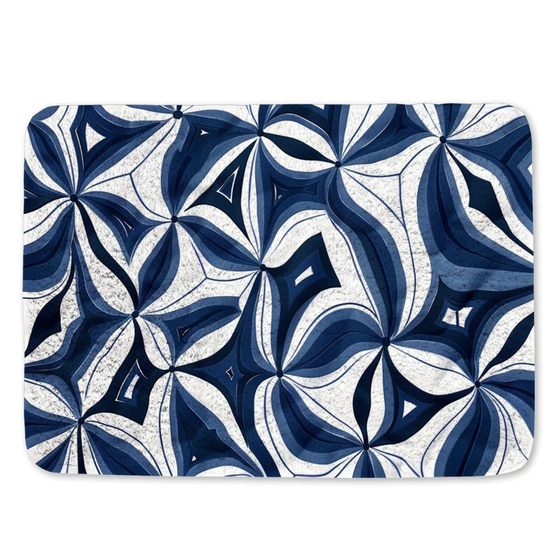 Emryck Microfiber / Microsuede Non-Slip Bath Mat, 21" W x 34" L