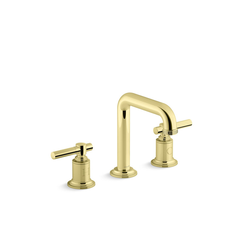 Central Park West™ Sink Faucet, Tall Spout, Lever Handles, Unlacquered Brass