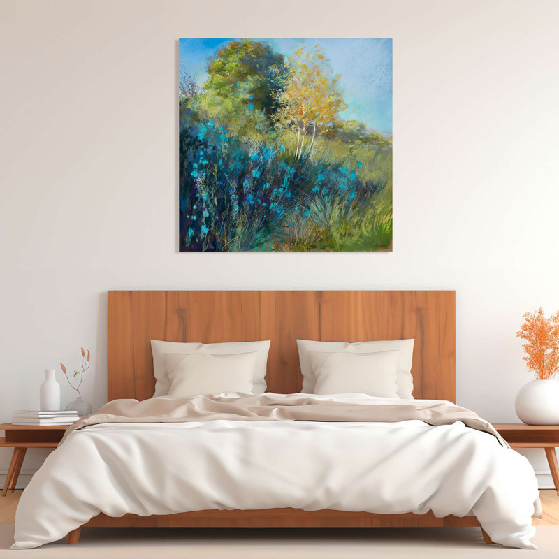 Landscape Painting: Turning Of The Leaves by Nel Whatmore - Wrapped Canvas Print, 90cm H x 90cm W