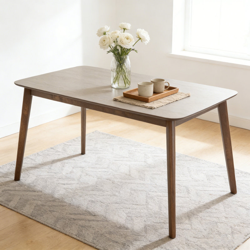 Rectangular Dining Table With Sturdy Sled Legs