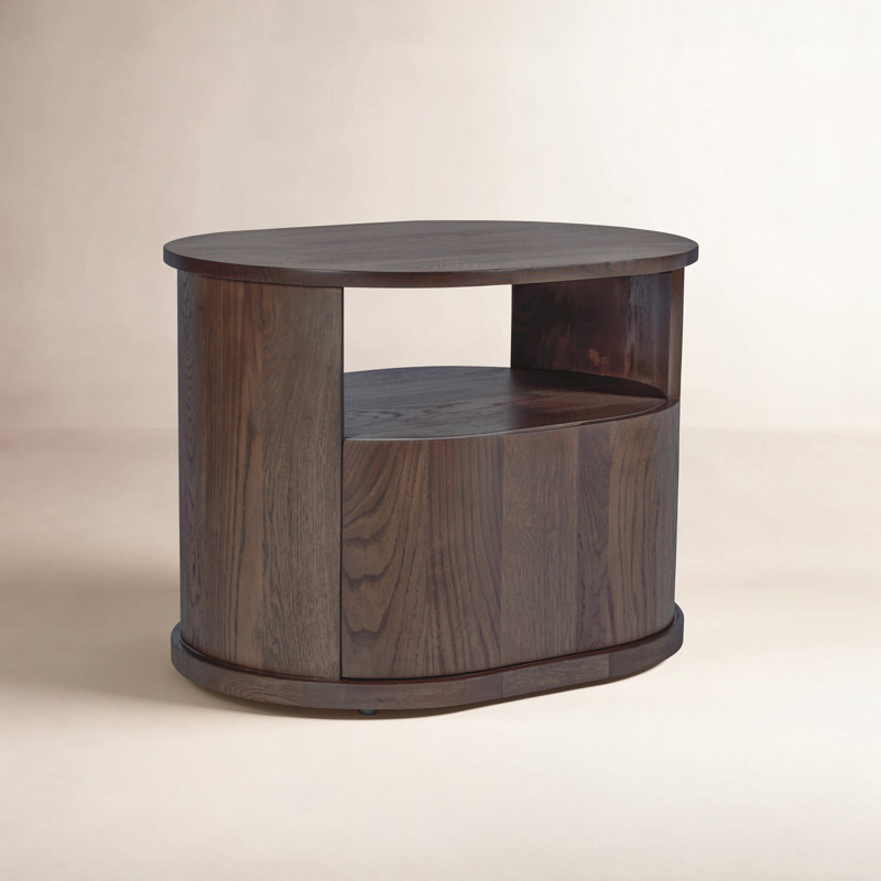 Laureate 26'' W Solid Wood Nightstand, Dark Gray