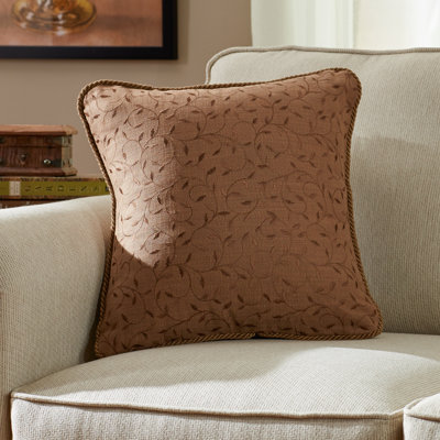 Titsworth Embroidered Linen Reversible Throw Pillow