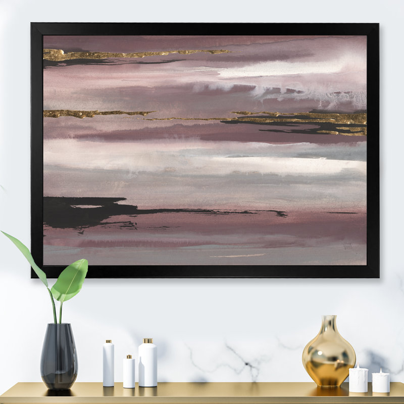 « purple glam storm ii », reproduction sur toile encadrée, H 20 po x l 20 po x P 1 po, Cadre noir