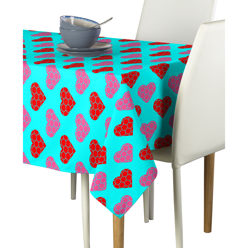 Sneffels Hearts Tablecloth, 84" x 60"