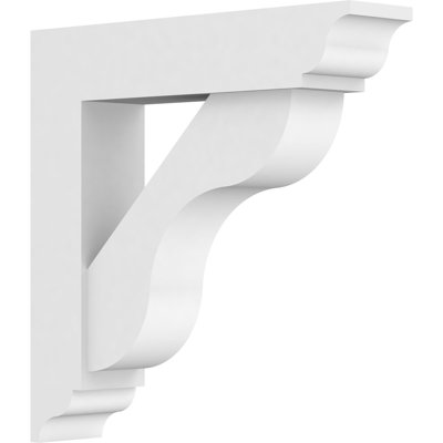 3"W x 14"D x 14"H Standard Carmel Architectural Grade PVC Bracket With Traditional Ends