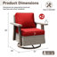Ensemble de chaises pivotantes en osier avec coussin rouge en polyéthylène (PE) (ensemble de 2)-1826563688-1826563692