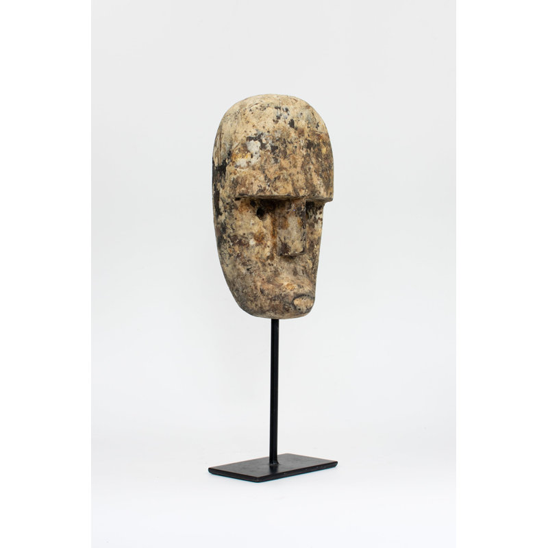 Masque ancestral en bois Timor tribal primitif sur bois sculpté à la main Sculpture Figurine faite à la main