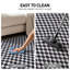 Tapis d'intérieur antidérapant à carreaux miniature anthracite, lavable à la machine-1002931510-1002931511