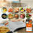 HYSapientia 26QT Stainless Steel Air Fryer Oven 10-In-1 Toaster Oven With Rotisserie