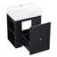 Meuble-lavabo de 20 pouces avec lavabo en céramique, armoire de rangement en panneau de fibres à densité moyenne avec tiroir, tablette latérale et poignée - Meuble-lavabo moderne pour les petites salles de bain-122273728