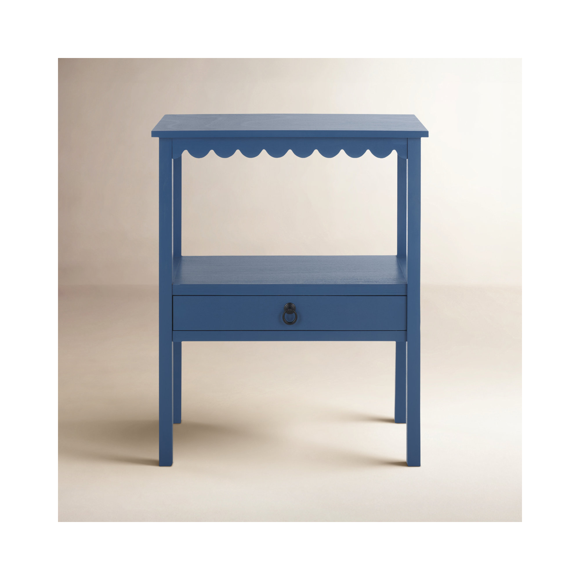 Branden Low Drawer Accent Table, Blue