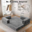Cloud Boneless Couch Futon Sofa Bed, 5-In-1 Convertible Sofa Bed Pull Out Couch Sleeper Sofa Compressed Loveseat-2074095797