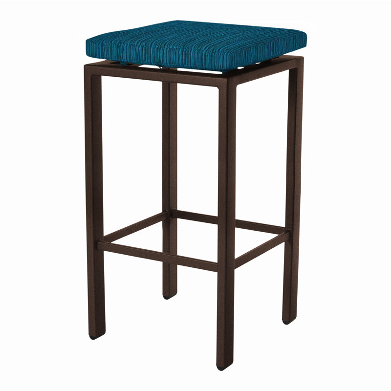 Aris Outdoor Bar Stool, Flagship Stone Sunbrella®, Copper Creek, 31.25"
