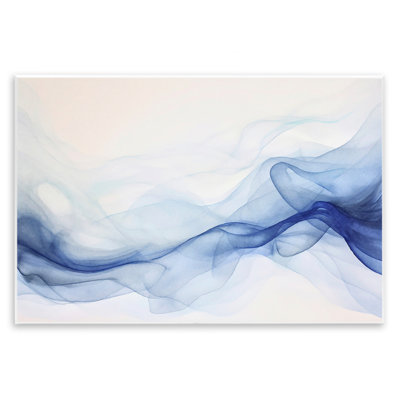 Plaque murale indigo et brume éthérée, design par Andrea Haase