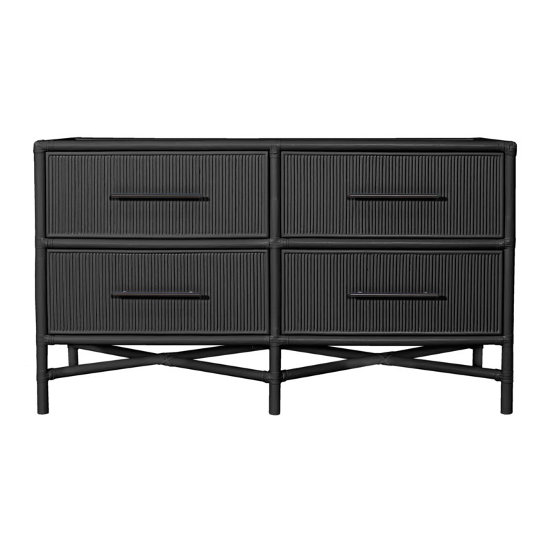 Juno 4 - Drawer Dresser, Black