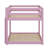 Low-Profile Bunk Bed Featuring a Ladder and Strengthened Upper and Bottom Slats-1322724005