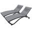 Ensemble de chaises longues Vivend Denisia empilables en aluminium Glendale en tissu Phifertex de qualité supérieure-662445291