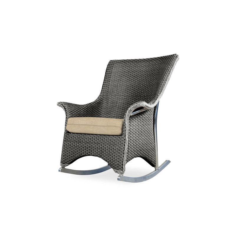 Mandalay Outdoor Rocker Chair, Canvas Birdseye Sunbrella® Canvas, Bark