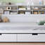 Lit de jour en bois avec tablettes de rangement, lit multifonctionnel avec deux tiroirs de rangement et bureau d'étude (lit de jour)-1281976909-1281976908